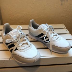 Adidas black and white sneakers